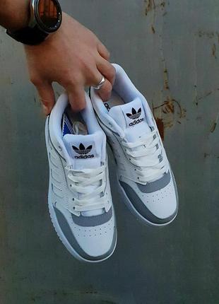 Adidas drop step•white gray black•3 фото