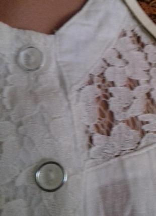 Блуза батист кружево большой размер 54/563 фото