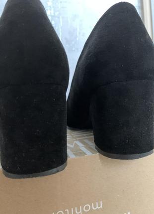 Туфли черные эко замша женские 40р - 25,5см2 фото