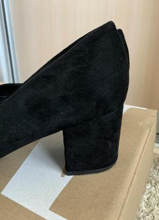 Туфли черные эко замша женские 40р - 25,5см6 фото