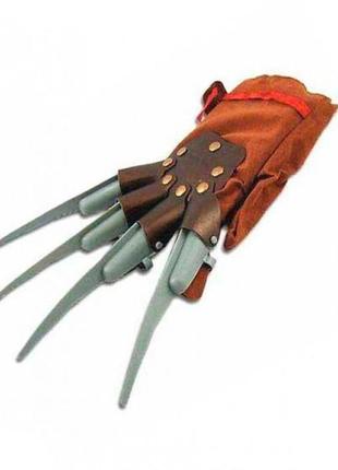 Аксесуар для хеллоуїна рукавичка крюгера з ножами + подарунок