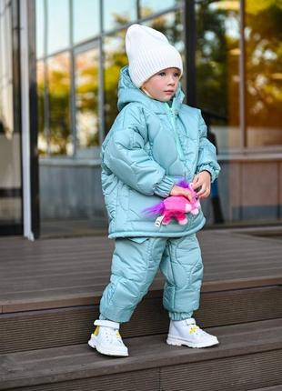 Зимний костюм на холлофайбере для девочек 104-128 р-р2 фото
