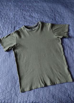Мужская военная футболка хаки олива6 фото