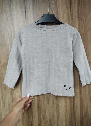 Кофта zara лонгслів кофточка на дівчинку