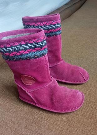 Замшеві демі чобітки черевики ботинки  на осінь clarks