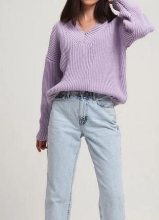 Стильный свитер крупной вязки7 фото