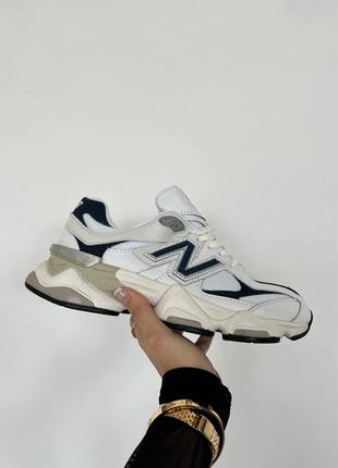 Кросівки new balance 9060 « white navy »2 фото