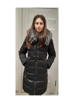 Зимова куртка з натуральним воротником