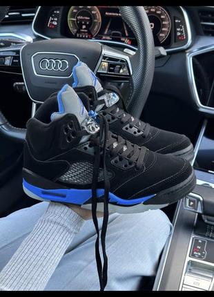 Nike air jordan 5 retro black blue