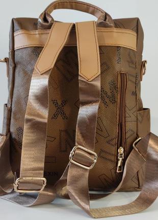 Модный новый городской рюкзак стильная мягкая кожа5 фото