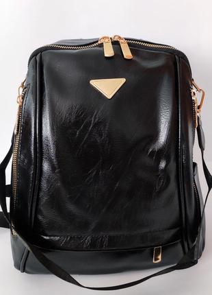 Стильный, модный, женский городской рюкзак из кожи4 фото