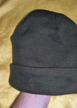 Новая сток зимняя шапка шапочка хаки милитари.2 фото