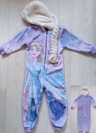 Frozen disney elza кігурумі піжама комбінезон домашній костюм сліп плюш
