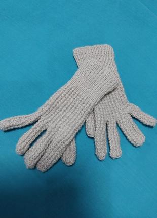 Новые теплые в, связанные перчатки handmade