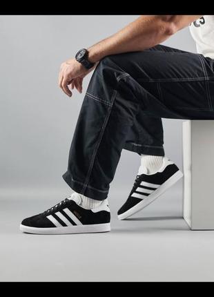 Adidas originals m gazelle black white