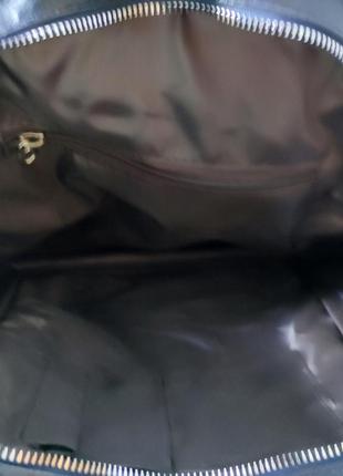 Модный красивый стильный женский городской рюкзак-сумка темно-синяя8 фото