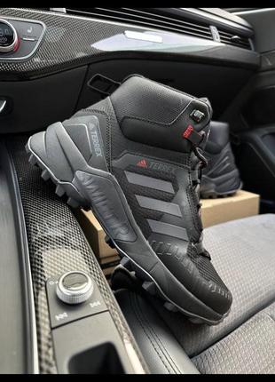 Adidas terrex swift r termo black gray red2 фото