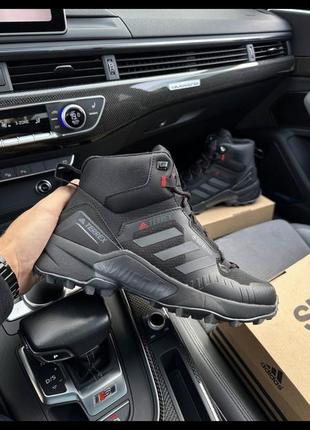 Adidas terrex swift r termo black gray red3 фото