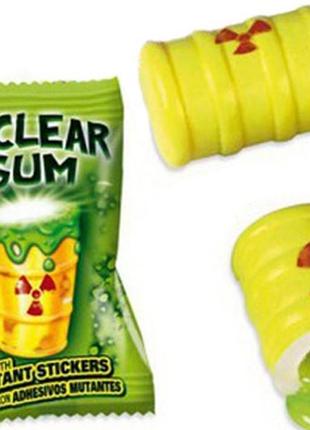 Величезна мега жуйка "ядерний вибух" зі стікером fini nuclear gum (іспанія), токсичні відходи
