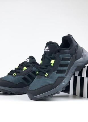 Чоловічі теплі кросівки термо adidas terrex  gore-tex сірі