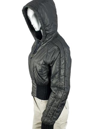 Patrizia pepe женская укороченная люксовая демисезонная серая куртка с капюшоном (оригинал)3 фото