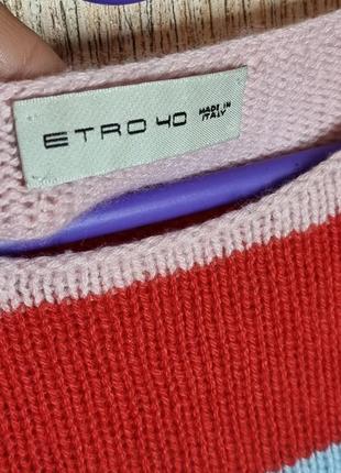 Нежный, яркий, воздушный джемпер в полоску etro, оригинал
стан нового
45% шерсть, 30% вискоза 25% кашемир
размер 404 фото