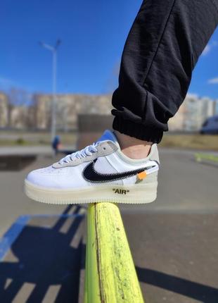 Кросівки nike air force 1 x off-white «white black»1 фото