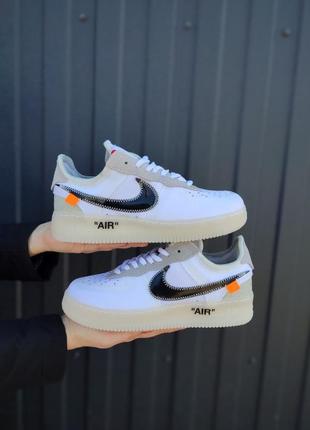 Кроссовки nike air force 1 x off-white «white black»8 фото