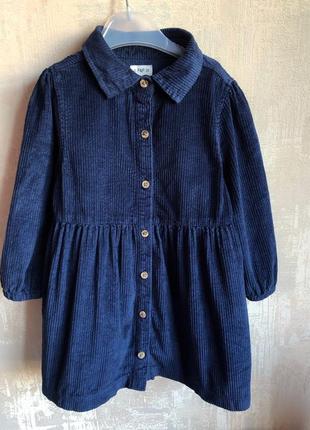 Платье вельветовое f&amp;f 3-4 года