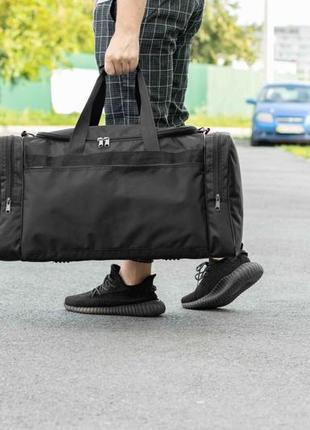 Велика дорожня сумка bul чорна чоловіча сумка спортивна сумка для подорожей5 фото