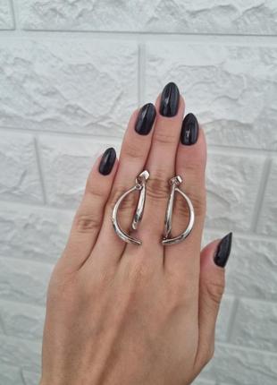 Серьги шарики серебряные проби 925