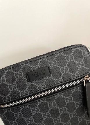 Сумка борсетка в стиле gucci man bag grey5 фото