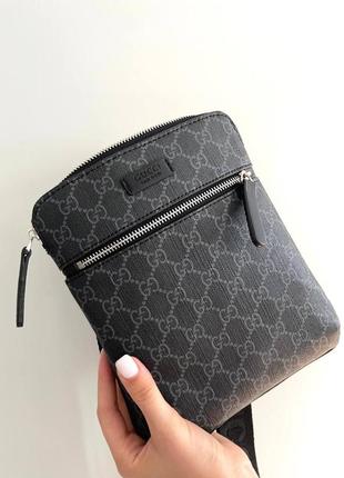 Сумка борсетка в стиле gucci man bag grey