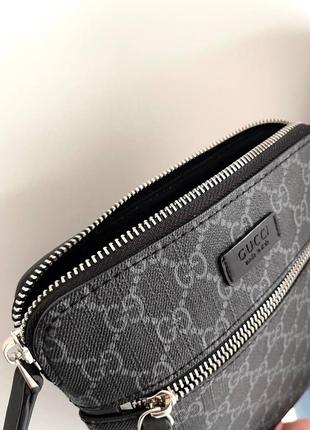 Сумка борсетка в стиле gucci man bag grey4 фото