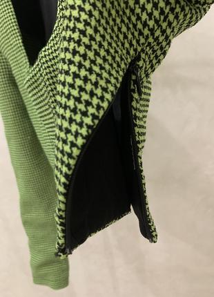 Кроп топ піджак zara зелений жіночий гусячі лапки твідовий9 фото