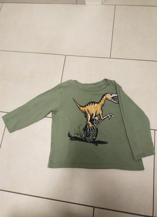 Реглан світшот футболка з довгим рукавом gap з динозавром