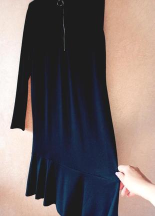 Платье черное с молнией2 фото