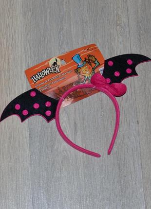 Обруч halloween. кажан летюча миша обідок аксесуари декор карнавальний костюм хелоуін хеллоуін хелоуїн хеллоуїн хелловін хеловін