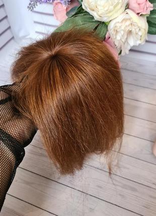 Накладка топпер макушка шиньон 100% натуральный волос.7 фото