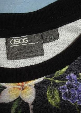 Свитшот женский asos принт листья размер 44 s кофта толстовка свитерок черный  свитшот унисекс6 фото