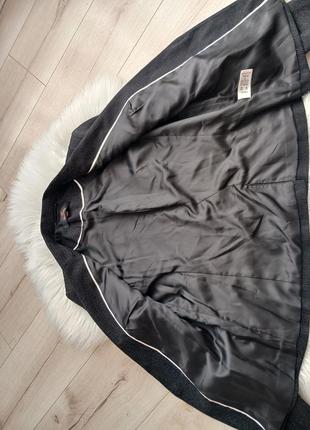 Классический черный строгий деловой пиджак в тонкую полоску, качественный стильный модный женский пиджак7 фото