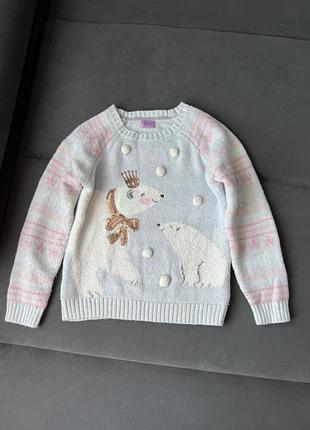 Вʼязаний светр 6-7р