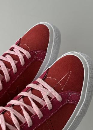 Converse one star замша оригинал кроссовки кеды женственные стильные девчачьи розовые легкие интересные нежные2 фото