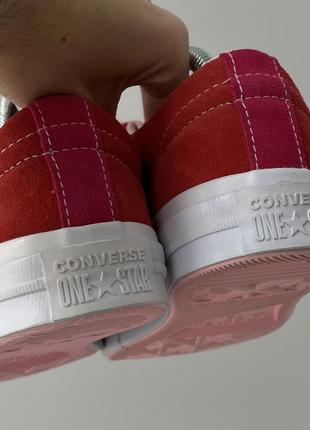 Converse one star замша оригінал кросівки кеди жіночні стильні дівчачі рожеві легкі цікаві ніжні4 фото