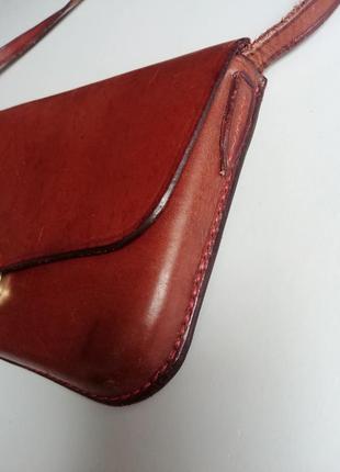Кожа мужская винтажная сумка sudhaus германия  на длинной ручке планшетка коричневая6 фото