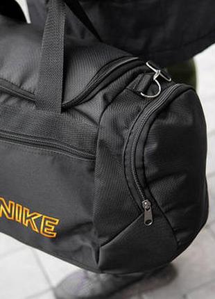 Стильная спортивная сумка nike oranje текстильная чорная для спортзала /сумка для путешествий