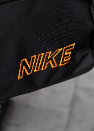 Стильная спортивная сумка nike oranje текстильная чорная для спортзала /сумка для путешествий