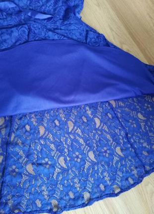 Платье синего цвета f &amp; f красивое ажурное платье2 фото