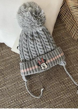 Утепленная шапочка на девочку c&a 12-18 м