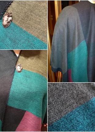 Палантин большой шарф накидка шаль пончо плед размер 135х1489 фото